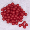 top view of a pile of 16mm Red Frosted Bubblegum Beads