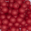 close up view of a pile of 16mm Red Frosted Bubblegum Beads