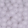 close up view of a pile of 16mm White Frosted Bubblegum Beads