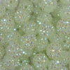 close up view of a pile of 16mm Glow in the Dark Rhinestone AB Bubblegum Beads