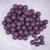 top view of a pile of 16mm Grape Purple Solid Bubblegum Beads