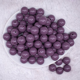 16mm Grape Purple Solid Bubblegum Beads