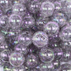 close up view of a pile of 16mm Gray Crackle AB Bubblegum Beads