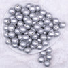 Top view of a pile of 16mm Gray Faux Pearl Acrylic Bubblegum Jewelry Beads