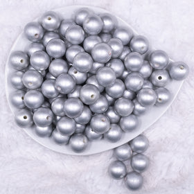 16mm Gray Faux Pearl Acrylic Bubblegum Jewelry Beads