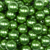 Close up view of a pile of 16mm Green Faux Pearl Acrylic Bubblegum Jewelry Beads