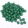Top view of a pile of 16mm Green Solid Acrylic Bubblegum Jewelry Beads
