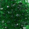 close up view of a pile of 16mm Green Transparent Faceted Bubblegum Beads