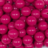 Close up view of a pile of 16mm Hot Pink Solid Acrylic Bubblegum Jewelry Beads