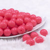 Front view of a pile of 16mm Hubba Bubba Pink Solid Acrylic Bubblegum Jewelry Beads