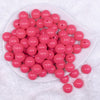 Top view of a pile of 16mm Hubba Bubba Pink Solid Acrylic Bubblegum Jewelry Beads