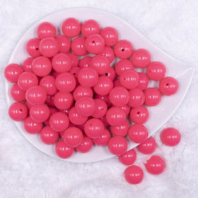 16mm Hubba Bubba Pink Solid Acrylic Bubblegum Jewelry Beads