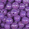close up view of a pile of 16mm Iris Purple Solid AB Bubblegum Beads