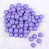 Top view of a pile of 16mm Iris Purple Solid Acrylic Bubblegum Jewelry Beads