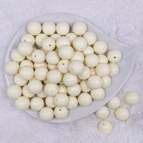 16mm Off White Solid Acrylic Bubblegum Jewelry Beads