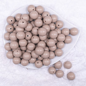 16mm Latte Brown Solid Acrylic Bubblegum Jewelry Beads