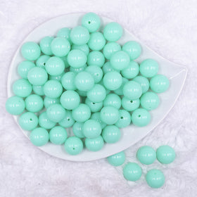 16mm Light Neon Blue Solid Acrylic Bubblegum Jewelry Beads