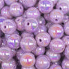 close up view of a pile of 16mm Light Purple Solid AB Bubblegum Beads