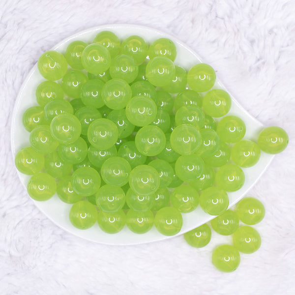 top view of a pile of 16mm Lime Green 