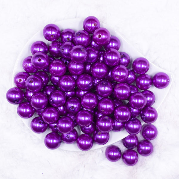 16mm Magenta Pink Faux Pearl Acrylic Bubblegum Jewelry Beads