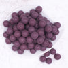 top view of a pile of 16mm Cranberry Red Matte Solid Chunky Bubblegum Beads