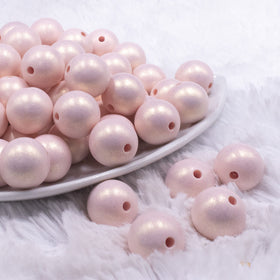 16mm Pink Matte Pearl Acrylic Bubblegum Jewelry Beads