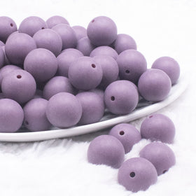 16mm Purple Matte Solid Chunky Bubblegum Beads