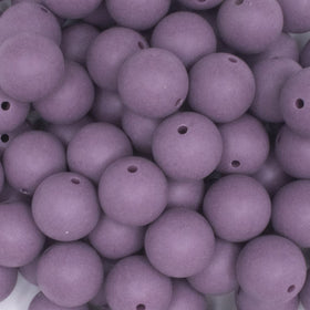 16mm Purple Matte Solid Chunky Bubblegum Beads