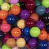 Close up view of a pile of 16mm Solid Color Mix Acrylic Bubblegum Beads Bulk - 100 Count