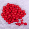 Top view of a pile of 16mm Neon Pink Solid Acrylic Bubblegum Jewelry Beads
