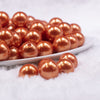 Front view of a pile of 16mm Orange Faux Pearl Acrylic Bubblegum Jewelry Beads
