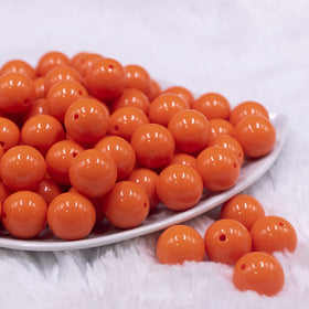 16mm Orange Solid Acrylic Bubblegum Jewelry Beads