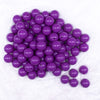 Top view of a pile of 16mm Orchid Purple Solid Acrylic Bubblegum Jewelry Beads