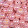 close up view of a pile of 16mm Peach Solid AB Bubblegum Beads
