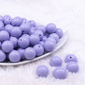 16mm Periwinkle Purple Solid Acrylic Bubblegum Jewelry Beads