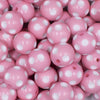 Close up view of a pile of 16mm Pink with White Polka Dots Bubblegum Beads