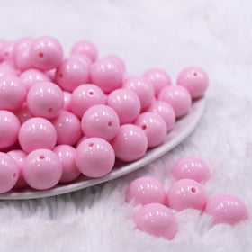 16mm Pink Solid Acrylic Bubblegum Jewelry Beads