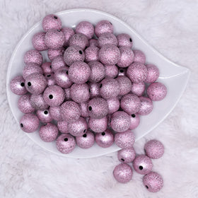 16mm Pink Stardust Acrylic Bubblegum Beads