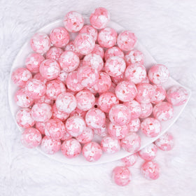 16mm Pink Tablet Acrylic Bubblegum Beads