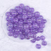 top view of a pile of 16mm Purple Crackle AB Bubblegum Beads