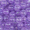 close up view of a pile of 16mm Purple Crackle AB Bubblegum Beads