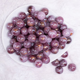16mm Purple Galaxy Sparkle Resin Bubblegum Beads