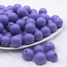 16mm Purple Solid Acrylic Bubblegum Jewelry Beads