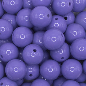 16mm Purple Solid Acrylic Bubblegum Jewelry Beads