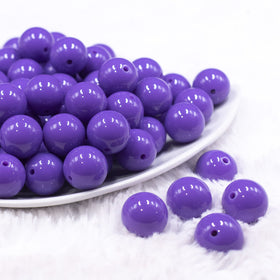 16mm Purple Passion Solid Acrylic Bubblegum Jewelry Beads