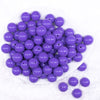 Top view of a pile of 16mm Purple Passion Solid Acrylic Bubblegum Jewelry Beads