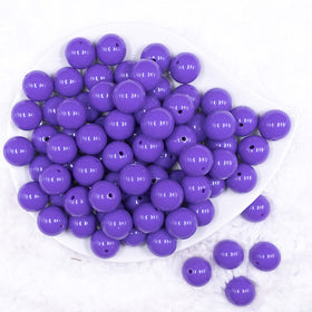 16mm Purple Passion Solid Acrylic Bubblegum Jewelry Beads