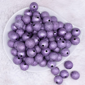 16mm Purple Stardust Acrylic Bubblegum Beads