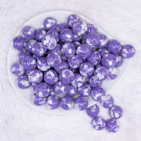 16mm Purple Tablet Acrylic Bubblegum Beads