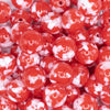 close up view of a pile of 16mm Red Tablet Acrylic Bubblegum Beads
